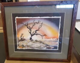 SUNDOWN framed giclee (15″ x 18″)*