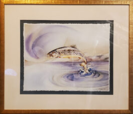 Bookie’s Leap giclee antiqued gold Tuscan frame to 26″ X 30″